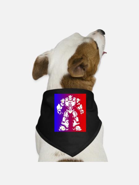 robot robi cyborg ai artificial intelligence ai s - Dog Bandana - black - Front