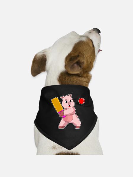 Pig Cricket Cricket Bat - Bandana pour chien - noir - Devant