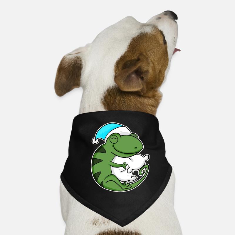 Caméléon avec oreiller et bonnet de sommeil Bandana pour chien