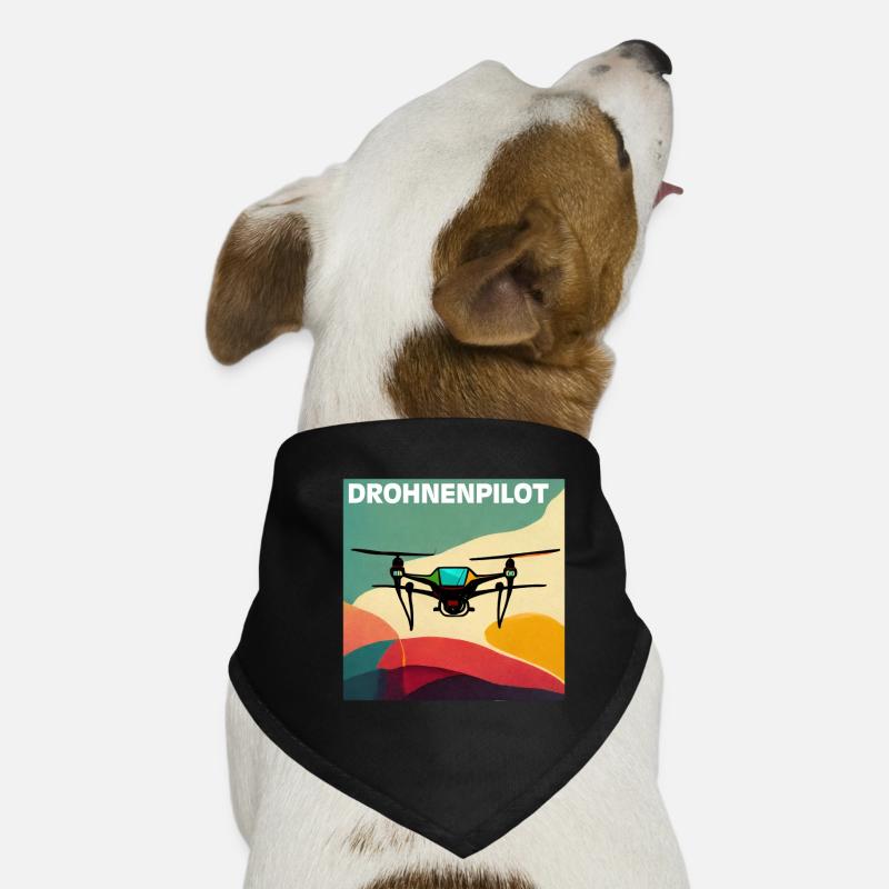 Drohnenpilot Retro-Poster Hunde-Bandana