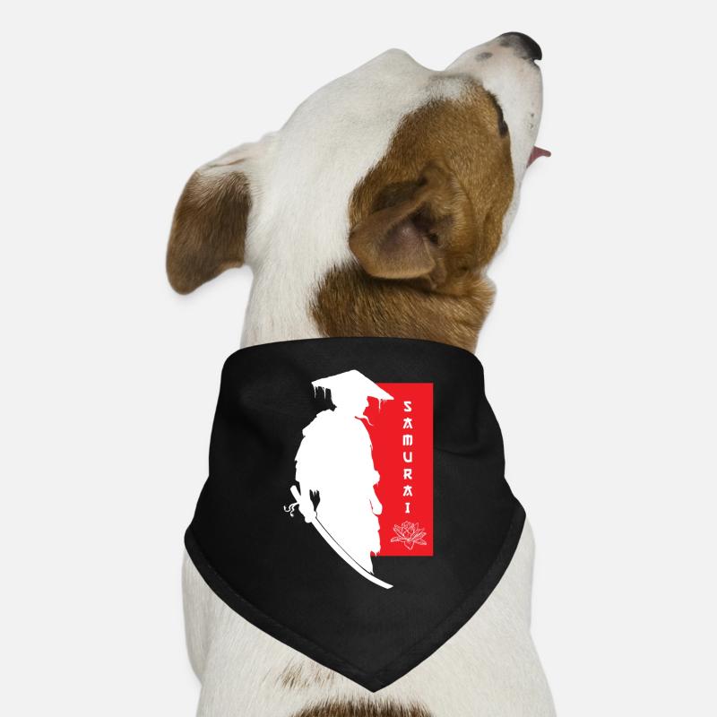 Samouraï fleur guerrier paix de l’ Art Bandana pour chien