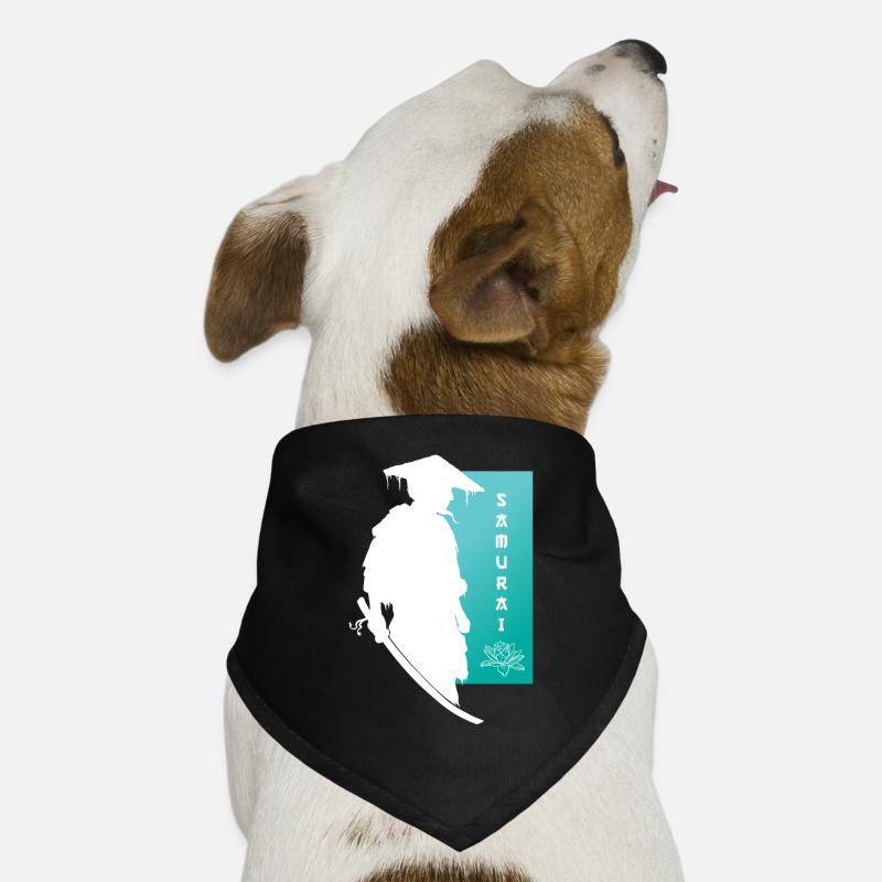 Samurai Flower Warrior Peace of Mind Art Dog Bandana