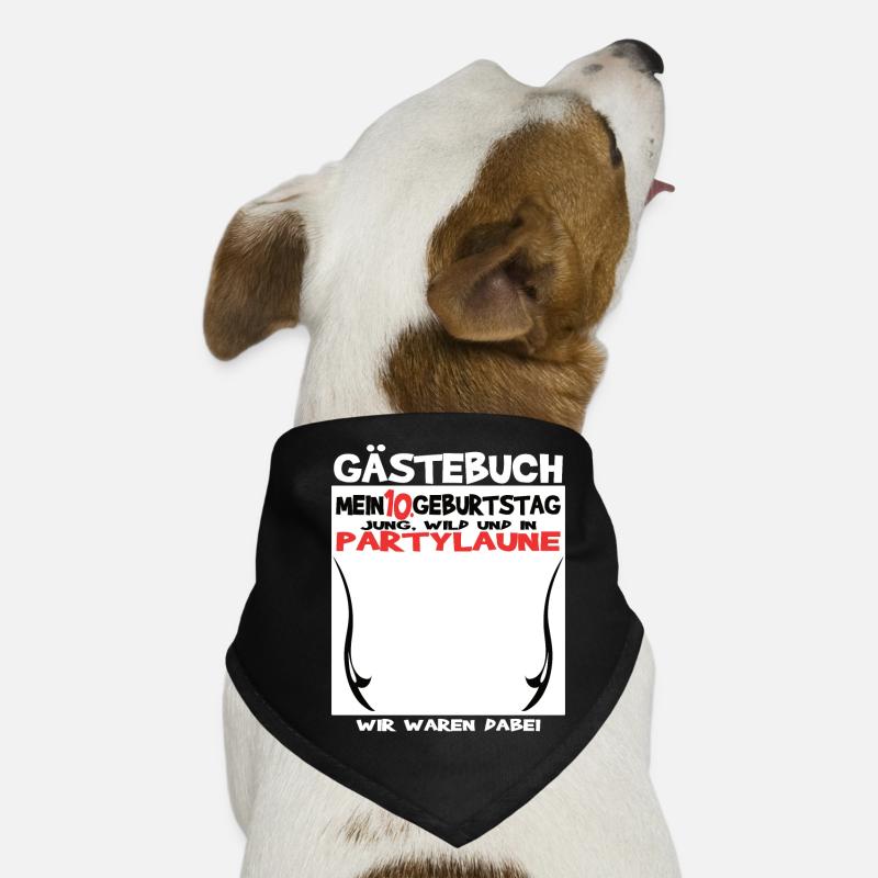 10. Geburtstag Mädchen & Junge Gästebuch Hunde-Bandana