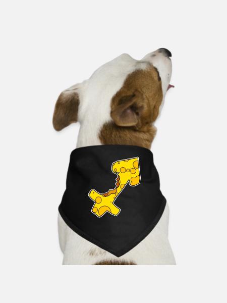 Signe du zodiaque Symbole du Sagittaire - Bandana pour chien - noir - Devant