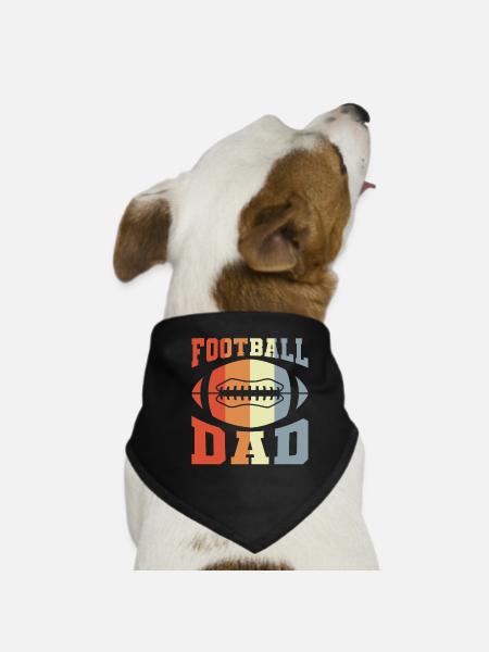 American Football Dad - Dog Bandana - black - Front