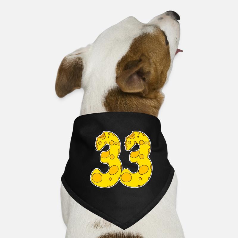 33 ans Lustig Käse Bandana pour chien