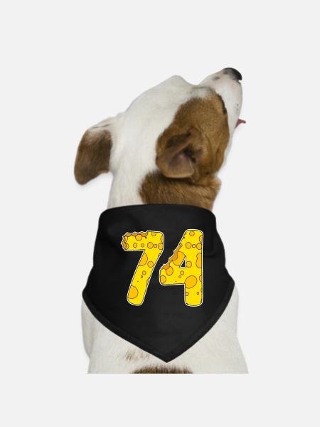 74 years of Lustig Käse - Dog Bandana - black - Front