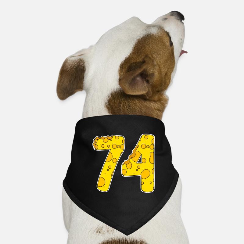 74 Jahre Lustig Käse Hunde-Bandana