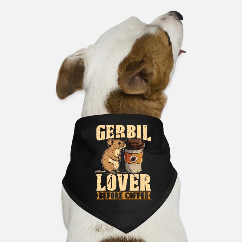 Gerbil Lover Before Coffee Gerbil Pet Coffee Lover Hunde-Bandana