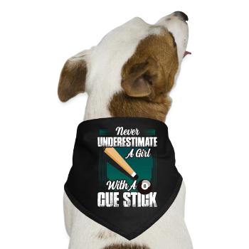 A Girl With A Cue Stick Billard Pool Billiard Play - Hunde-Bandana - Schwarz - Vorne