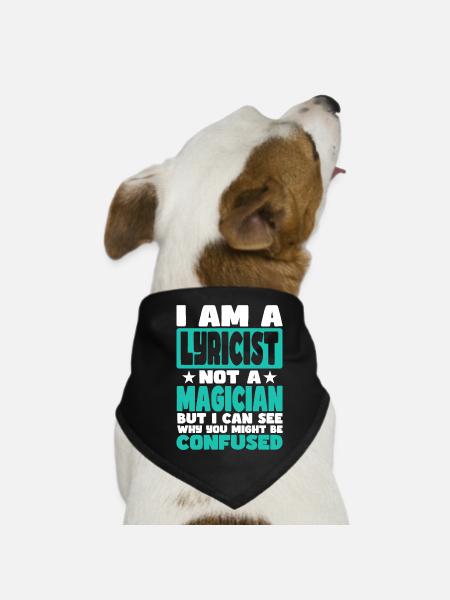 Lyriker - Hunde-Bandana - Schwarz - Vorne
