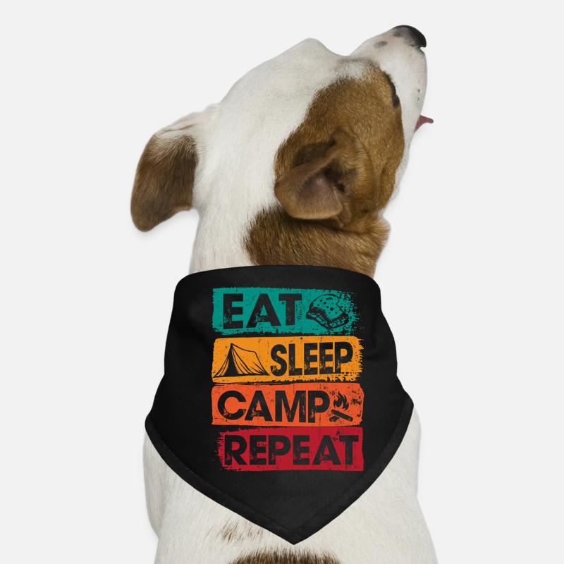 Manger Dormir Camp Répéter à l’extérieur Bandana pour chien