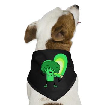 Brokkoli Drogen Kiffen Kiffer Rausch Extase - Hunde-Bandana - Schwarz - Vorne