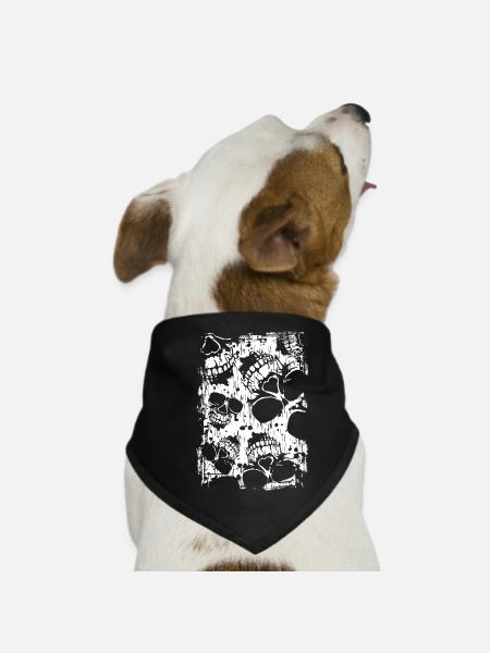 Fierce Skull - Dog Bandana - black - Front