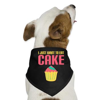 Cake Lover Cake Gift - Hunde-Bandana - Schwarz - Vorne