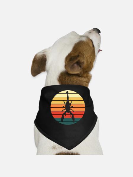 Scorpion mysticisme astrologie zodiaque cadeau - Bandana pour chien - noir - Devant