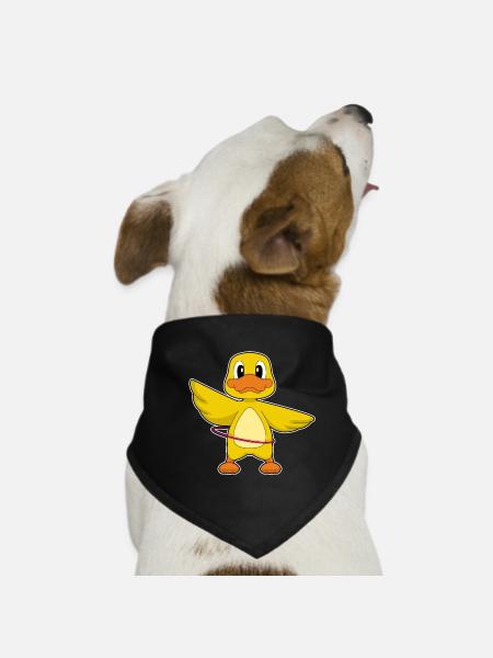 Gymnastique d’entraînement avec cerceau de fitness canard - Bandana pour chien - noir - Devant