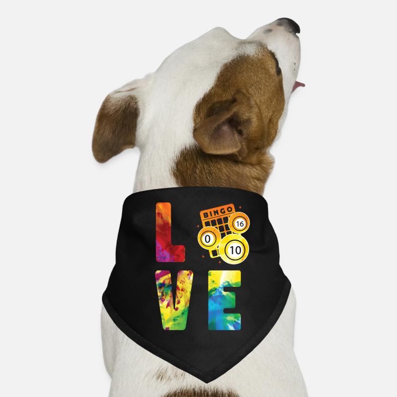Joueur de bingo Aquarelle Amour Bandana pour chien