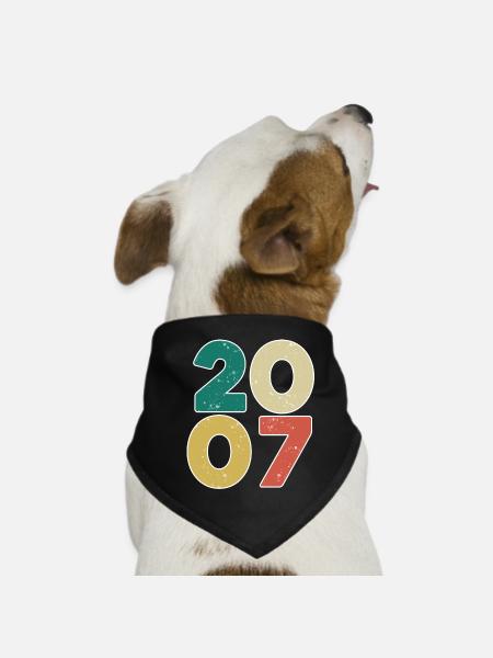 2007 - Year 2007 - Year 2007 - Dog Bandana - black - Front