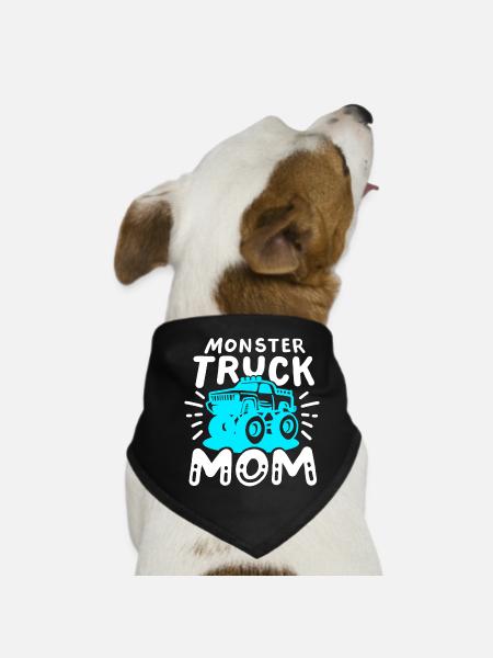 Monstertruck Mama Muttertag - Hunde-Bandana - Schwarz - Vorne