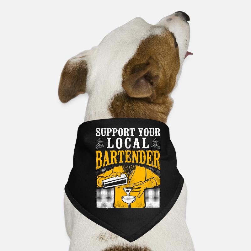 Bartender Mixologue Soutenir votre Bandana pour chien