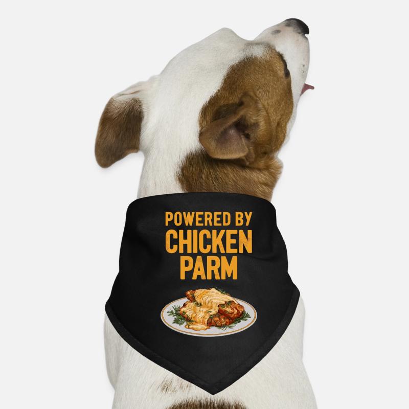 Propulsé par Poulet Parm - Poulet Parm Italien Bandana pour chien