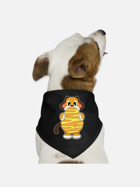 Dog Easter Easter Egg - Dog Bandana - black - Front