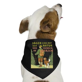 JÄGER NATUR IM HERZEN - Hunde-Bandana - Schwarz - Vorne