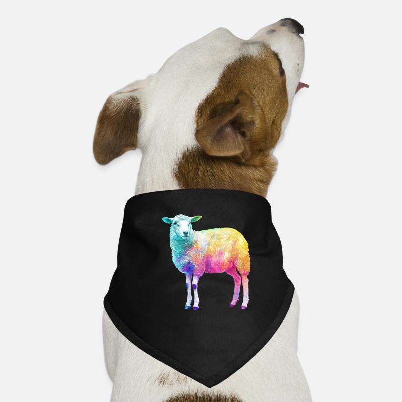 Sheep with Rainbow Shepherd Farm Animal Dog Bandana