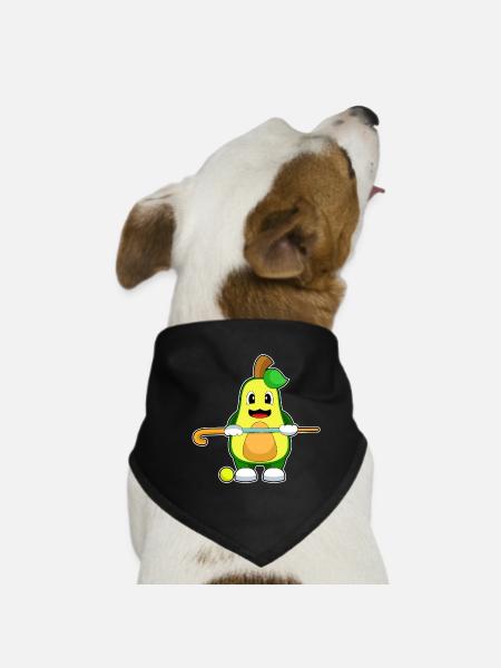 Avocado Gazon Hockey Stick - Bandana pour chien - noir - Devant
