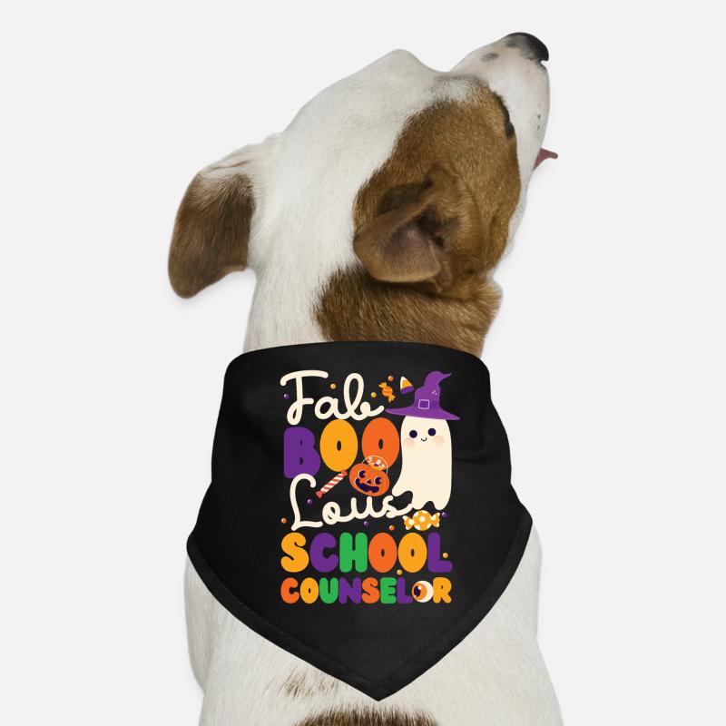 Conseiller scolaire Halloween Ghost Bandana pour chien