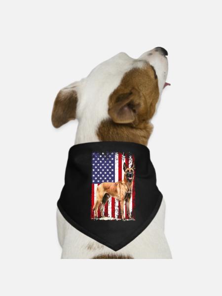 Belgian Malinois - Hunde-Bandana - Schwarz - Vorne