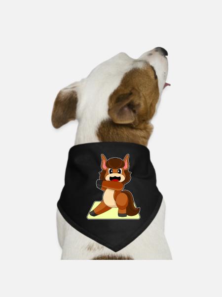 Gymnastique de fitness de yoga cheval - Bandana pour chien - noir - Devant