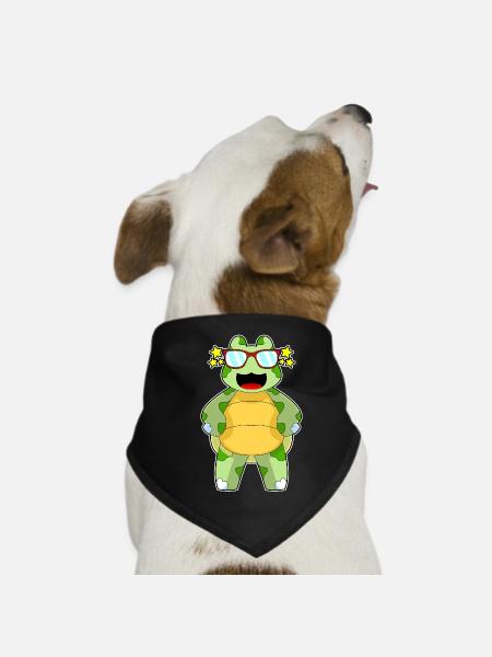 Turtle Sunglasses - Dog Bandana - black - Front
