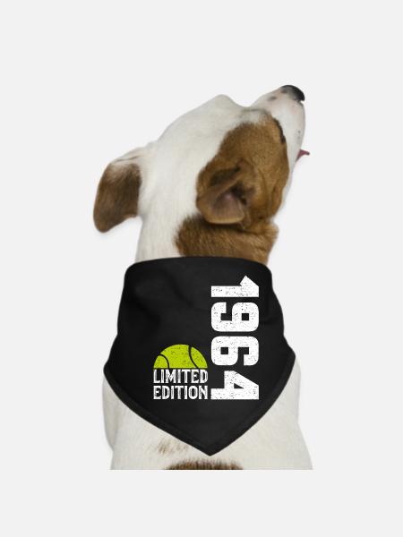 60. Jubiläum 1964 Limited Edition Tennis - Hunde-Bandana - Schwarz - Vorne