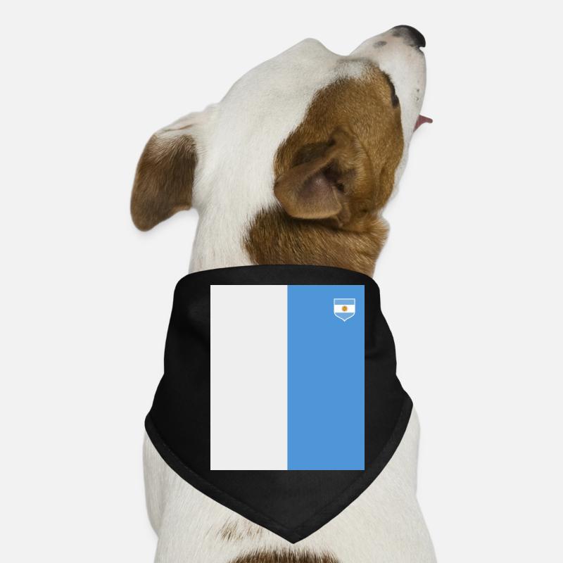Argentinien Geschenk Argentina Argentine Flagge - Hunde-Bandana - Schwarz
