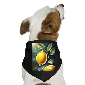 Gesunde Zitrone Zitrone - Hunde-Bandana - Schwarz - Vorne