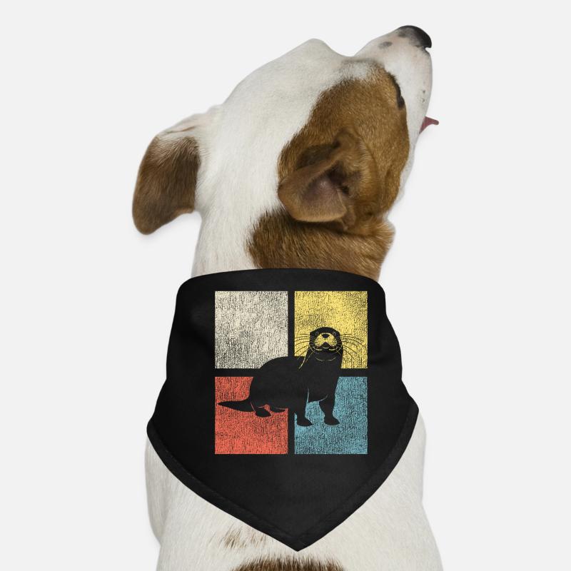 Loutre Rétro Vintage Bandana pour chien