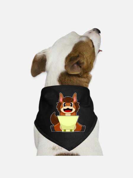 Horse Laptop - Dog Bandana - black - Front