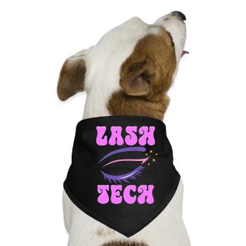 Wimpernkünstlerin Wimpernliebhaberin Lash Tech - Hunde-Bandana - Schwarz - Vorne