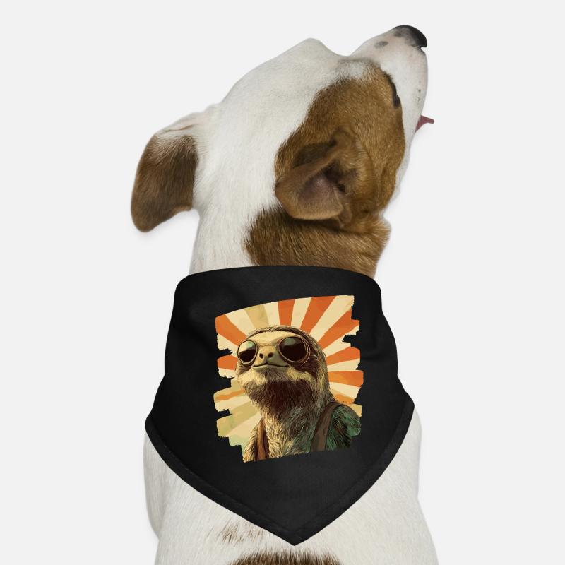 Sloth Retro Dog Bandana