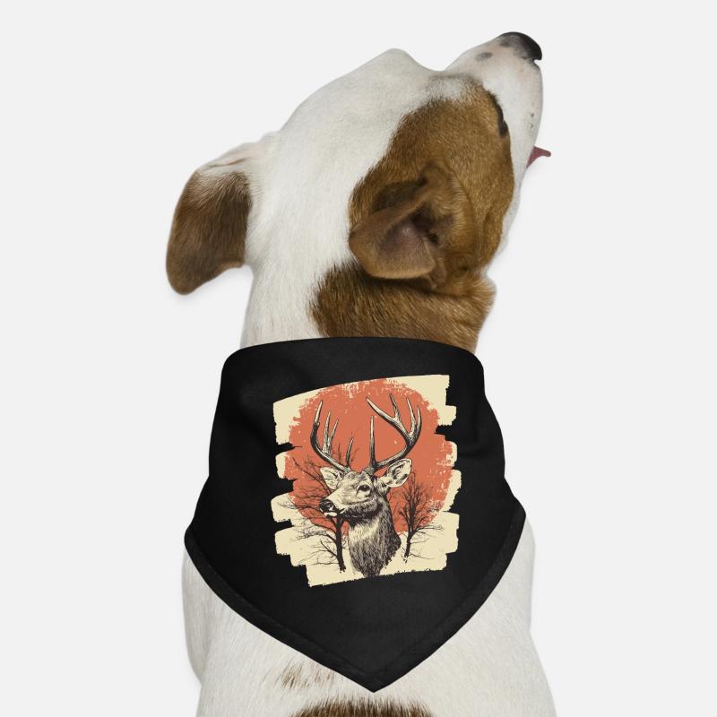 Cerf avec bois Bandana pour chien