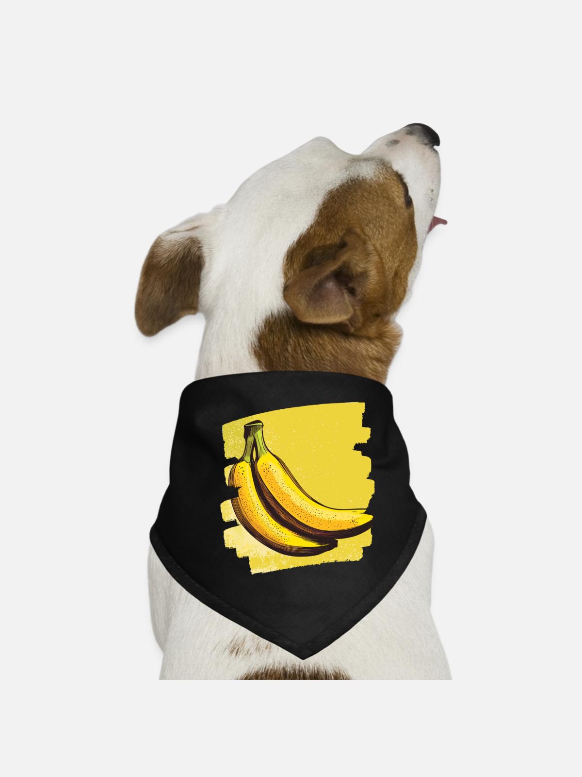 Banane - Hunde-Bandana - Schwarz - Vorne