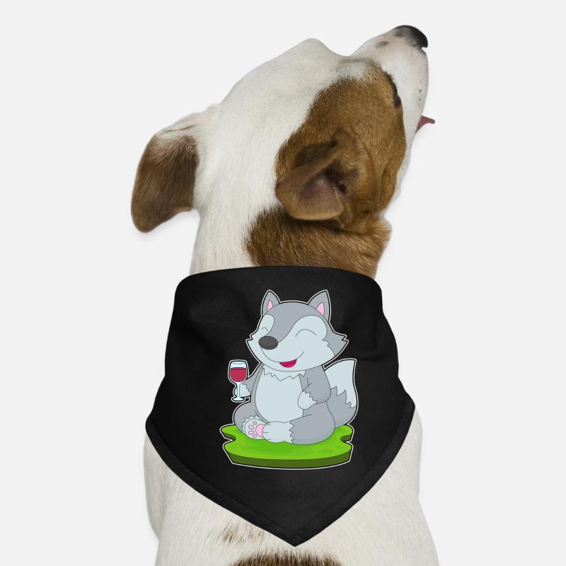 Wolf Red Wine Dog Bandana