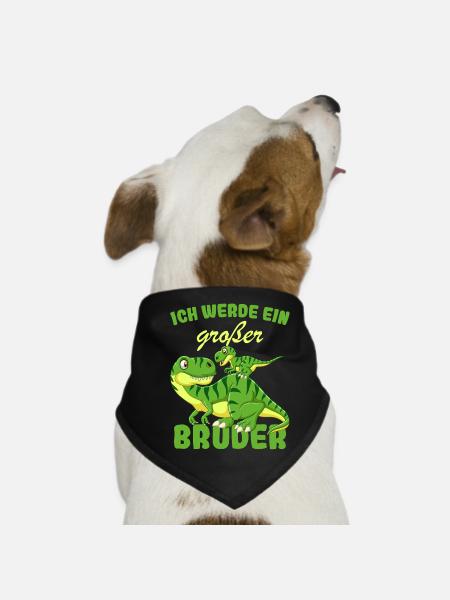 Nachwuchs Verkünden | Ich Werde Großer Bruder 2027 - Hunde-Bandana - Schwarz - Vorne
