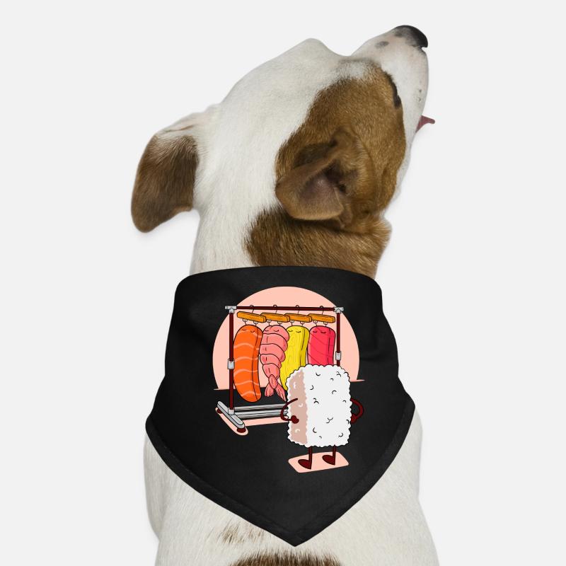 SUSHI Schließfach - Hunde-Bandana - Schwarz
