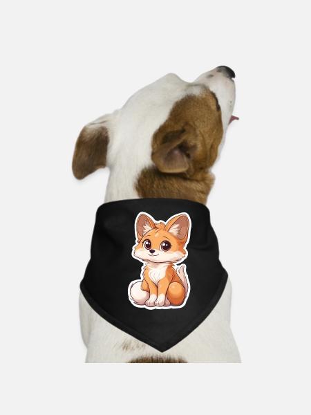 Renard - Bandana pour chien - noir - Devant