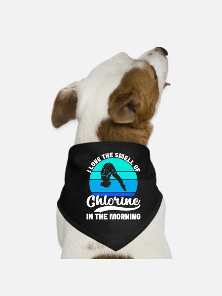Kunstspringen Turmspringer Sprungbrett - Hunde-Bandana - Schwarz - Vorne