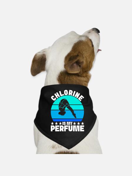 Diving diving board - Dog Bandana - black - Front