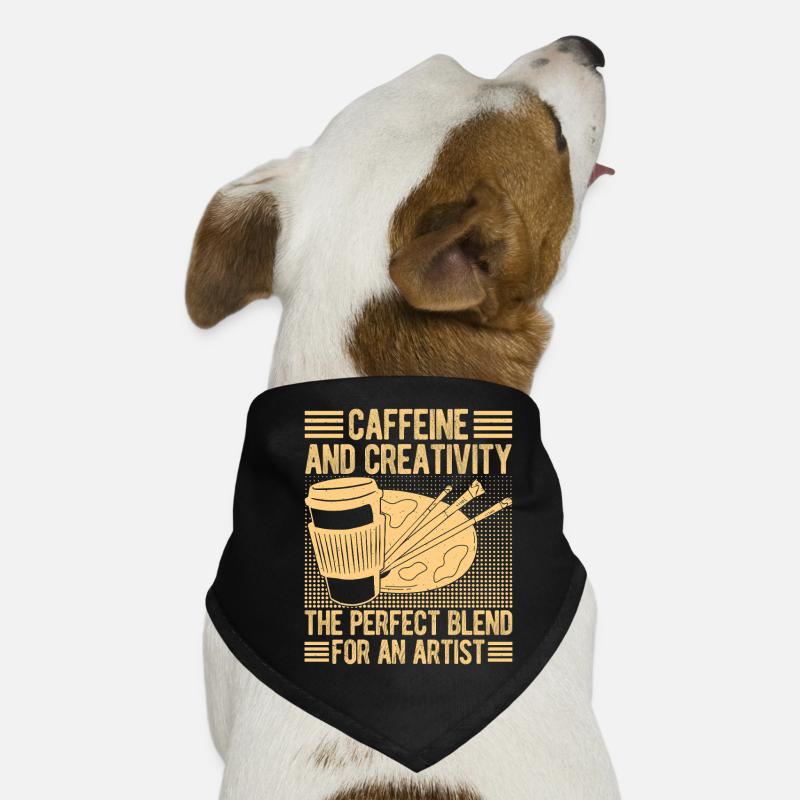 Artist Painter Graphic Caffeine & Creativity Art Hunde-Bandana